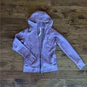 lululemon dusty plum colored zip up scuba
